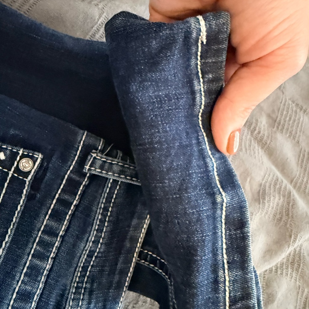 Grace Blue Boot Cut Jeans with Embroidery - Picture 5 of 7